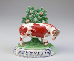 CVCSC:0089.F Bull with Tree, Staffordshire Pottery © Compton Verney, photo by Jamie Woodley