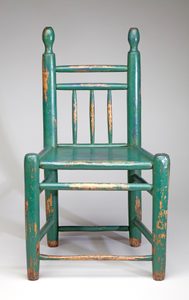 CVCSC:0105.F Child's Green Painted Chair, artist unknown © Compton Verney, photo by Jamie Woodley