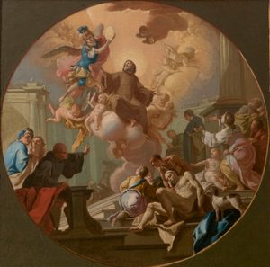 CVCSC:0223.S Giacinto Diana The Reception of Saint John of God into Heaven